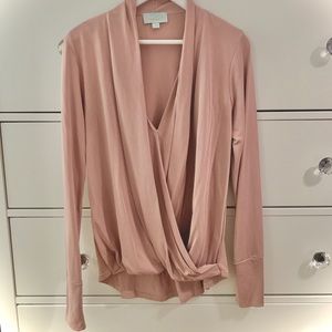 Soft Pink/Taupe Blouse